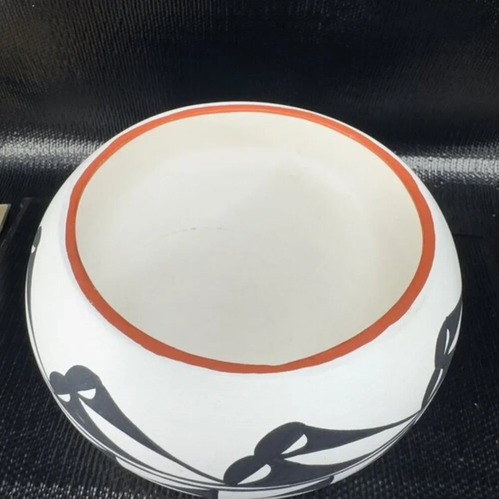 M L Laguna Hand Made Pottery Native American Artist Signed Planter Dish Bowl VTG